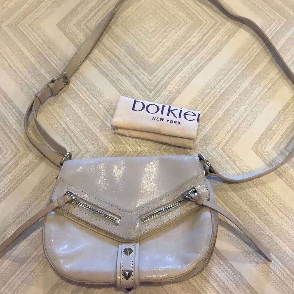 BOTKIER Bone Leather Crossbody Satchel Bag
